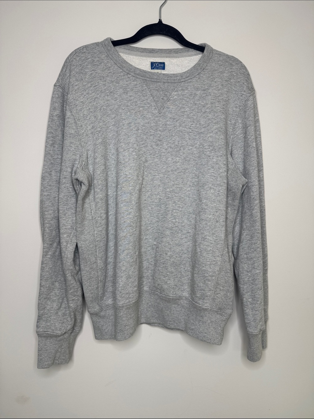 J. Crew Men's Soft Knit Gray Crewneck Sweatshirt Sz Medium
